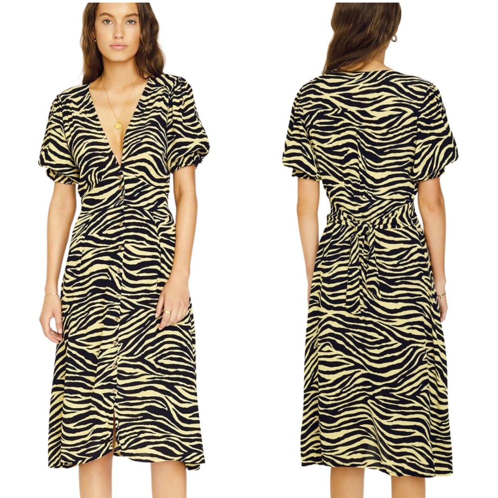 *NWT* FAITHFULL THE BRAND - Rafa Zebra Midi Dress (US 4)